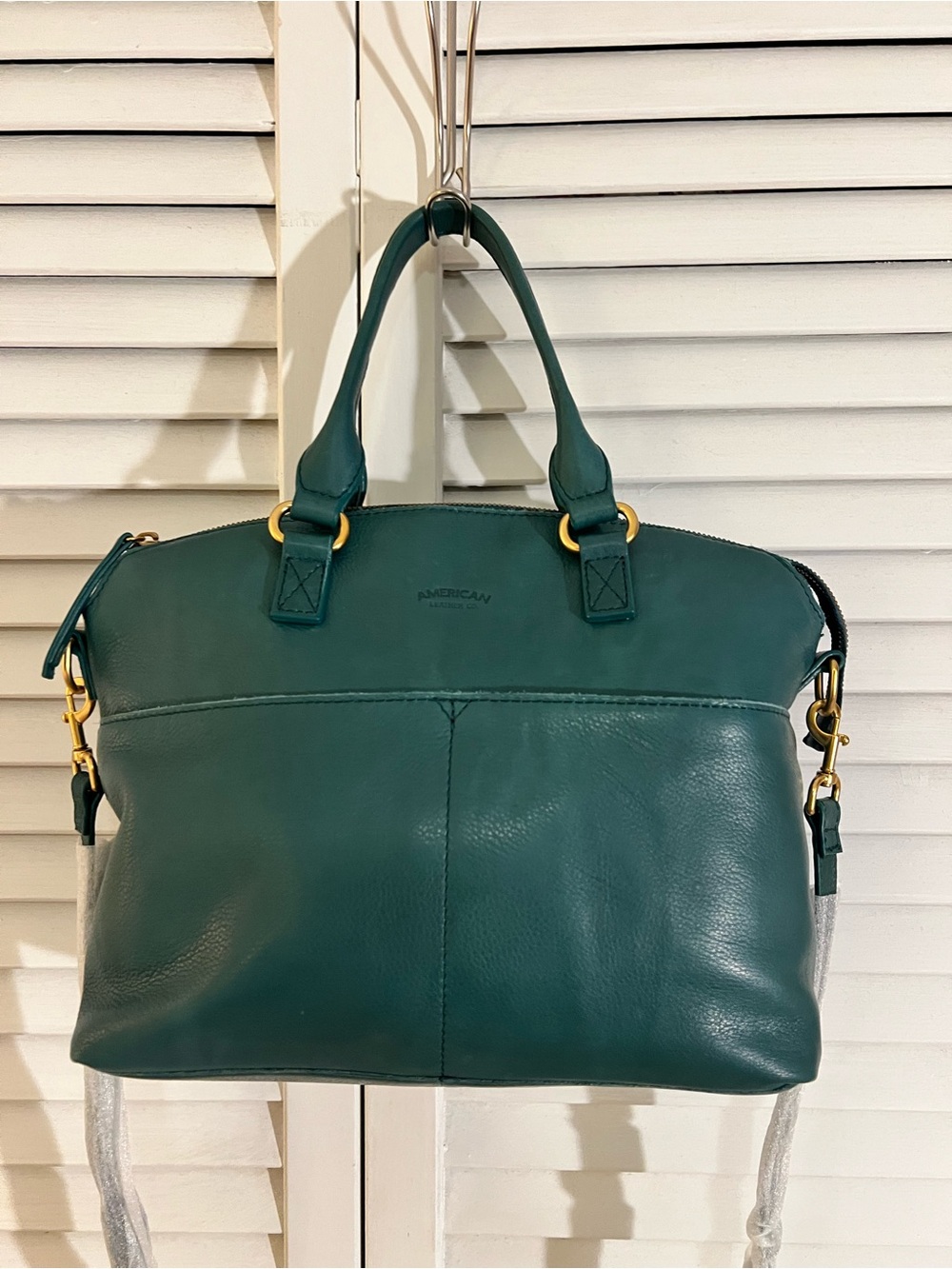 New American Leather Co. Carrie Dome Satchel/crossbody dark teal - Picture 3 of 16